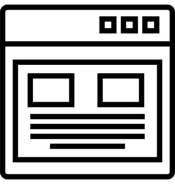 Web içerik satırı vektör simgesi düzenlenebilir