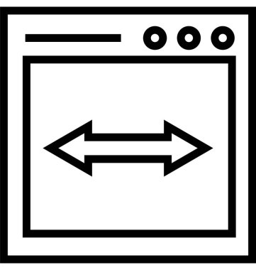 Web sayfası genişliği satırı vektör simgesi düzenlenebilir