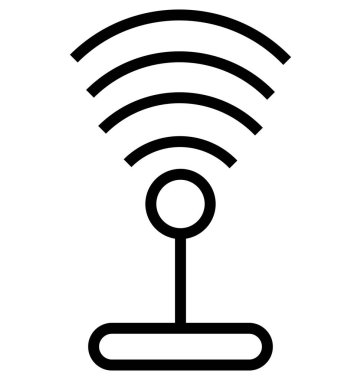 WiFi Tower çizgi vektör simge düzenlenebilir