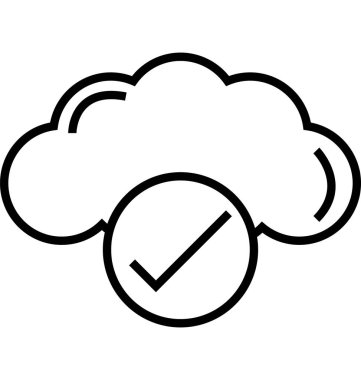 Bulut kabul satırı vektör simgesi düzenlenebilir