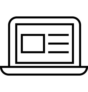 Dizüstü satırı vektör simgesi düzenlenebilir