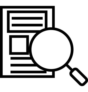 Arama dosyası satırı vektör simge düzenlenebilir