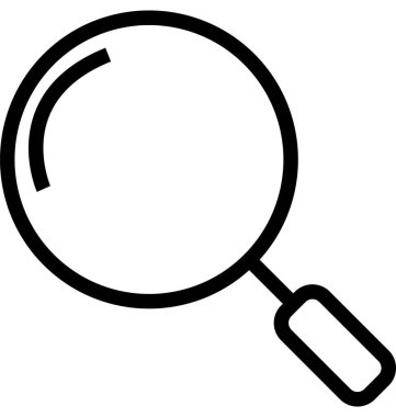 Büyüteç'i satırı vektör simgesi düzenlenebilir