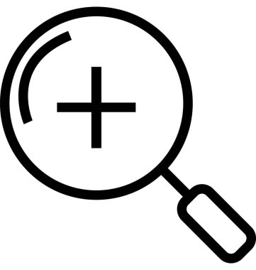 Satırı vektör simgesi düzenlenebilir zoom