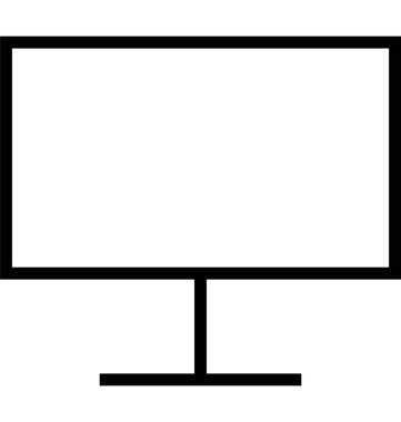 Monitör satırı vektör simgesi düzenlenebilir