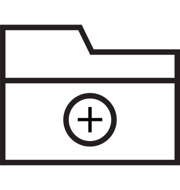 Yeni klasör çizgi vektör simgesi düzenlenebilir