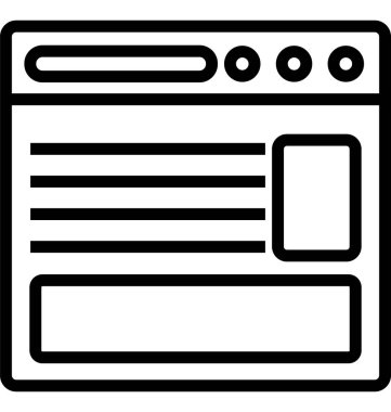 Düzen satırı vektör simgesi düzenlenebilir