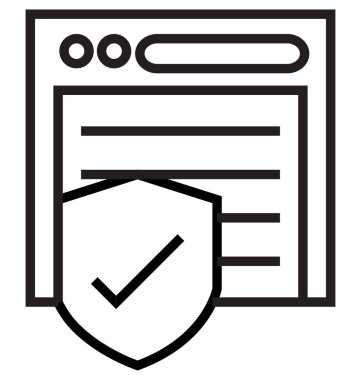 Web koruma hattı vektör simge düzenlenebilir