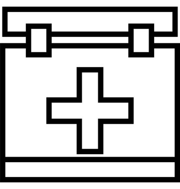 Takvim satırı vektör simgesi düzenlenebilir