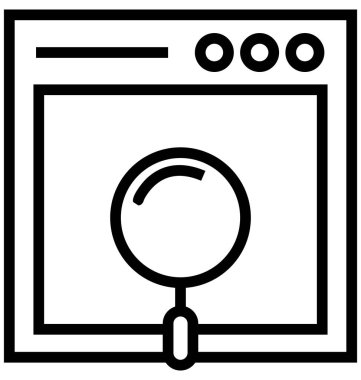 Arama web çizgi vektör simge düzenlenebilir