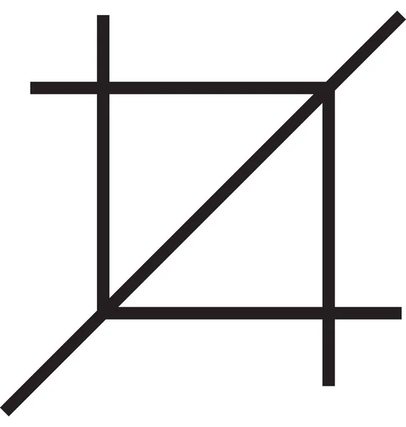 Schnittzeilen Vektor Symbol Editierbar — Stockvektor