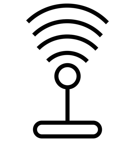 Wifi Tour Ligne Vectorielle Icône Modifiable — Image vectorielle