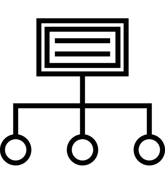 Mapa Del Sitio Línea Vector Icono Editable — Archivo Imágenes Vectoriales