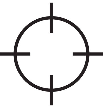 Odak aracı çizgi vektör simgesi düzenlenebilir