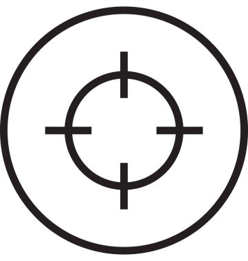 Odak aracı vektör simgesi