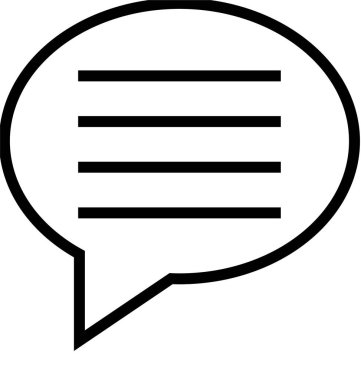 Konuşma balonu vektör simgesi