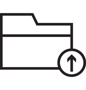 Klasör yükleme vektör simgesi