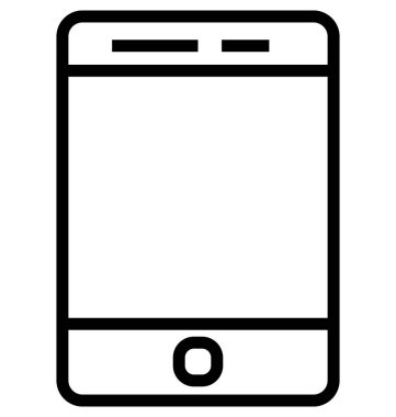 Mobil, smartphone hat vektör simge düzenlenebilir