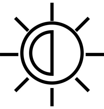 Renk ön plan vektör simgesi