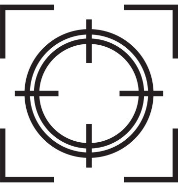 Odak aracı çizgi vektör simgesi düzenlenebilir