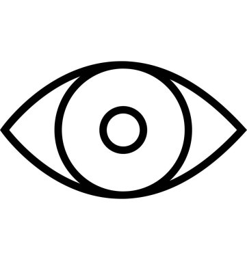 Göz simgesini düzenlenebilir vektör