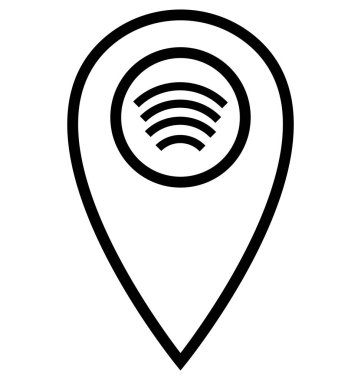 Sinyalleri konumu satır vektör simge düzenlenebilir