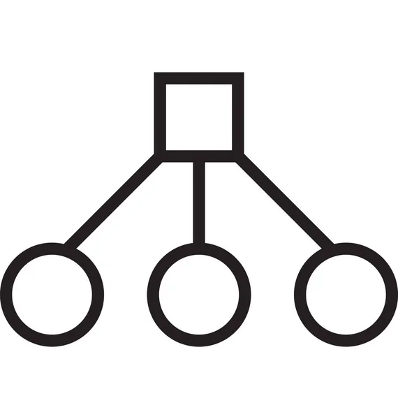 Sitemap Vektorové Čáry Lze Upravovat — Stockový vektor