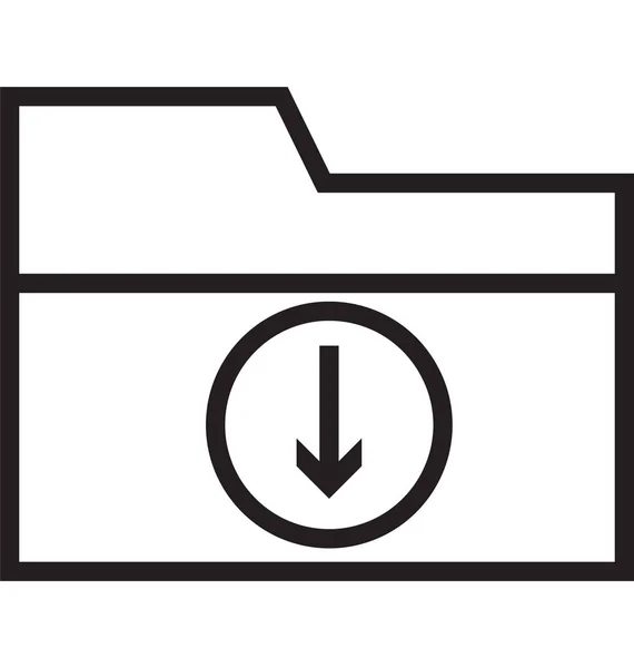 Dossier Téléchargement Vector Icon — Image vectorielle
