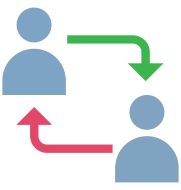 İletişim renk vektör simgesi düzenlenebilir
