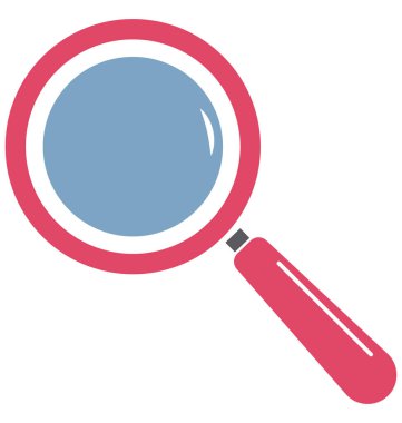 Büyüteç'i renk vektör simgesi düzenlenebilir