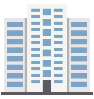 Bina renk vektör simgesi düzenlenebilir