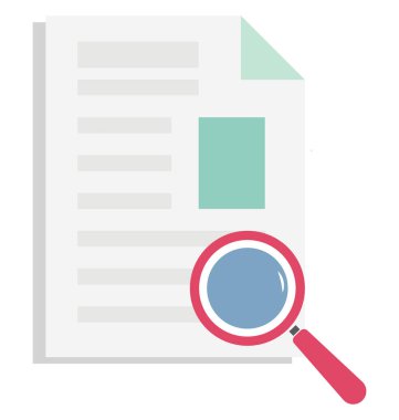 Arama dosya renk vektör simgesi düzenlenebilir