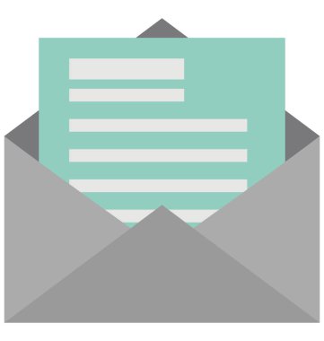 E-posta renk vektör simgesi düzenlenebilir