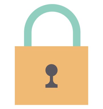 Kilit renk vektör simgesi düzenlenebilir