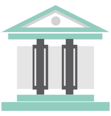 Banka renk vektör simgesi düzenlenebilir