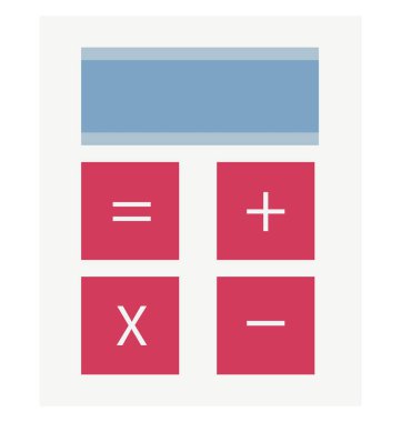 Hesap makinesi renk vektör simgesi düzenlenebilir