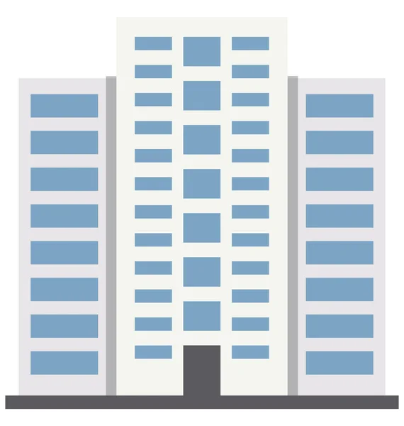 Gebäude Farbe Vektor Symbol Editierbar — Stockvektor