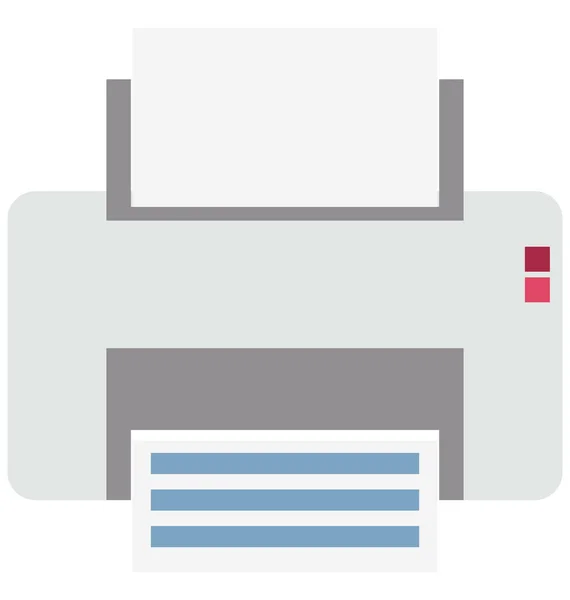 Drucker Farbe Vektor Symbol Editierbar — Stockvektor