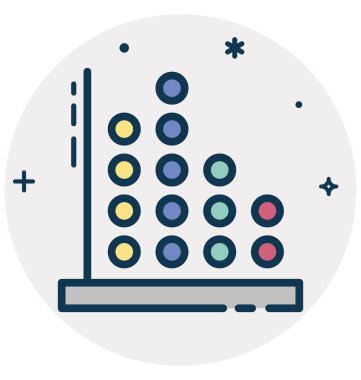 Noktalı grafik vektör ve düzenlenebilir simgesi