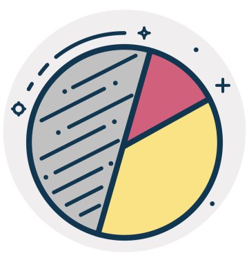 Pasta grafiği vektör ve düzenlenebilir simgesi