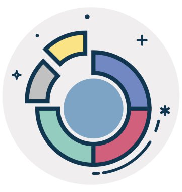 Dairesel grafik vektör ve düzenlenebilir simgesi