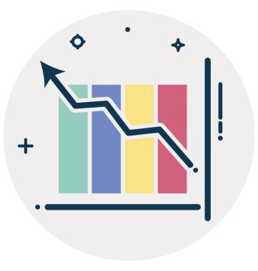 İstatistik vektör ve düzenlenebilir simgesi