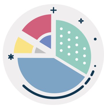 Pasta grafiği vektör ve düzenlenebilir simgesi