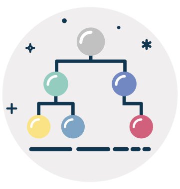 Ticaret hiyerarşi vektör ve düzenlenebilir simgesi