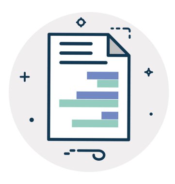 Yatay grafik rapor vektör ve düzenlenebilir simgesi