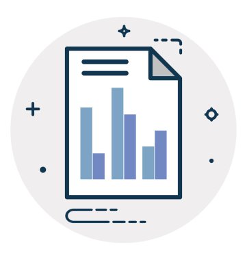 Rapor vektör ve düzenlenebilir simgesini grafik