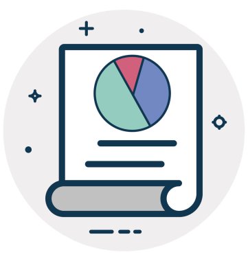 Rapor vektör ve düzenlenebilir simgesini grafik
