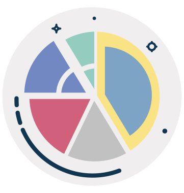 Pasta grafiği vektör ve düzenlenebilir simgesi