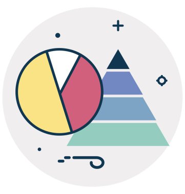 Piramit grafiği vektör ve düzenlenebilir simgesi