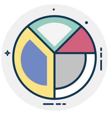 Pasta grafiği vektör ve düzenlenebilir simgesi